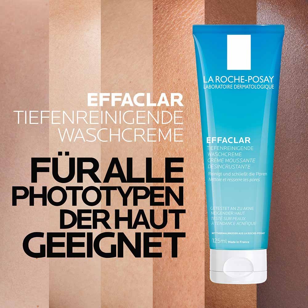 Die Effaclar Tiefenreinigende Waschcreme ist für alle Phototypen der Haut geeignet