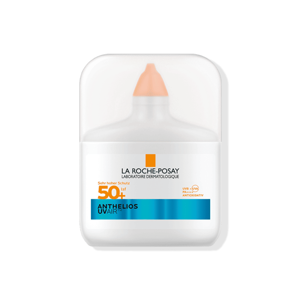 La Roche-Posay Anthelios UV Air Serum, LSF 50+, weiße Flasche mit orangefarbener Spitze