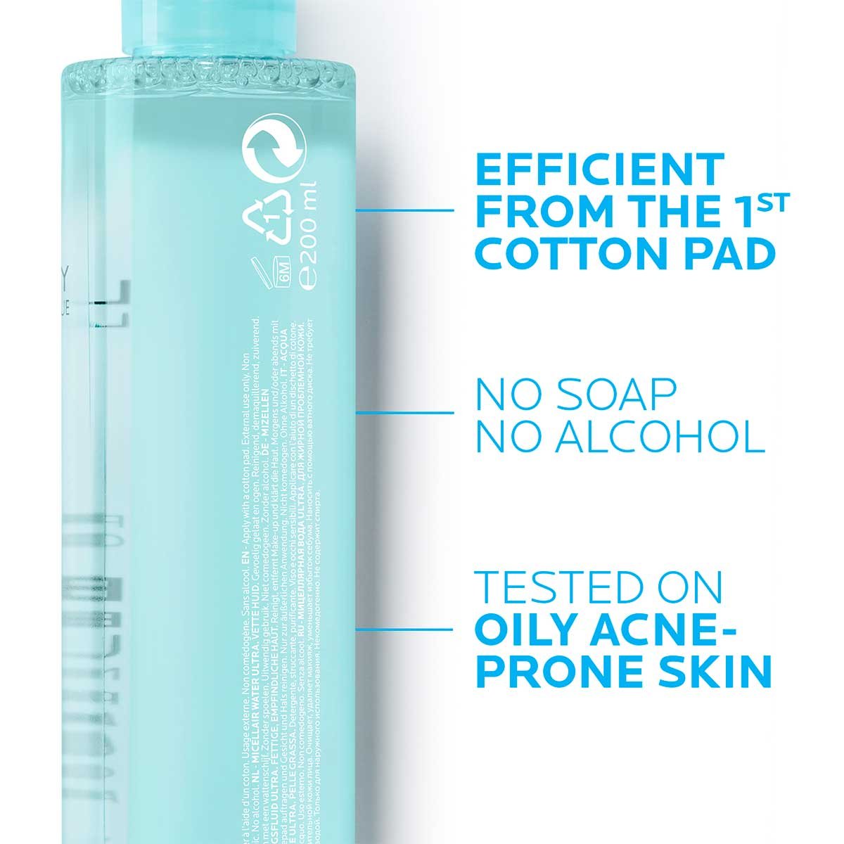 La Roche Posay Face Cleanser Effaclar Micellar Water Ultra 400ml 33378