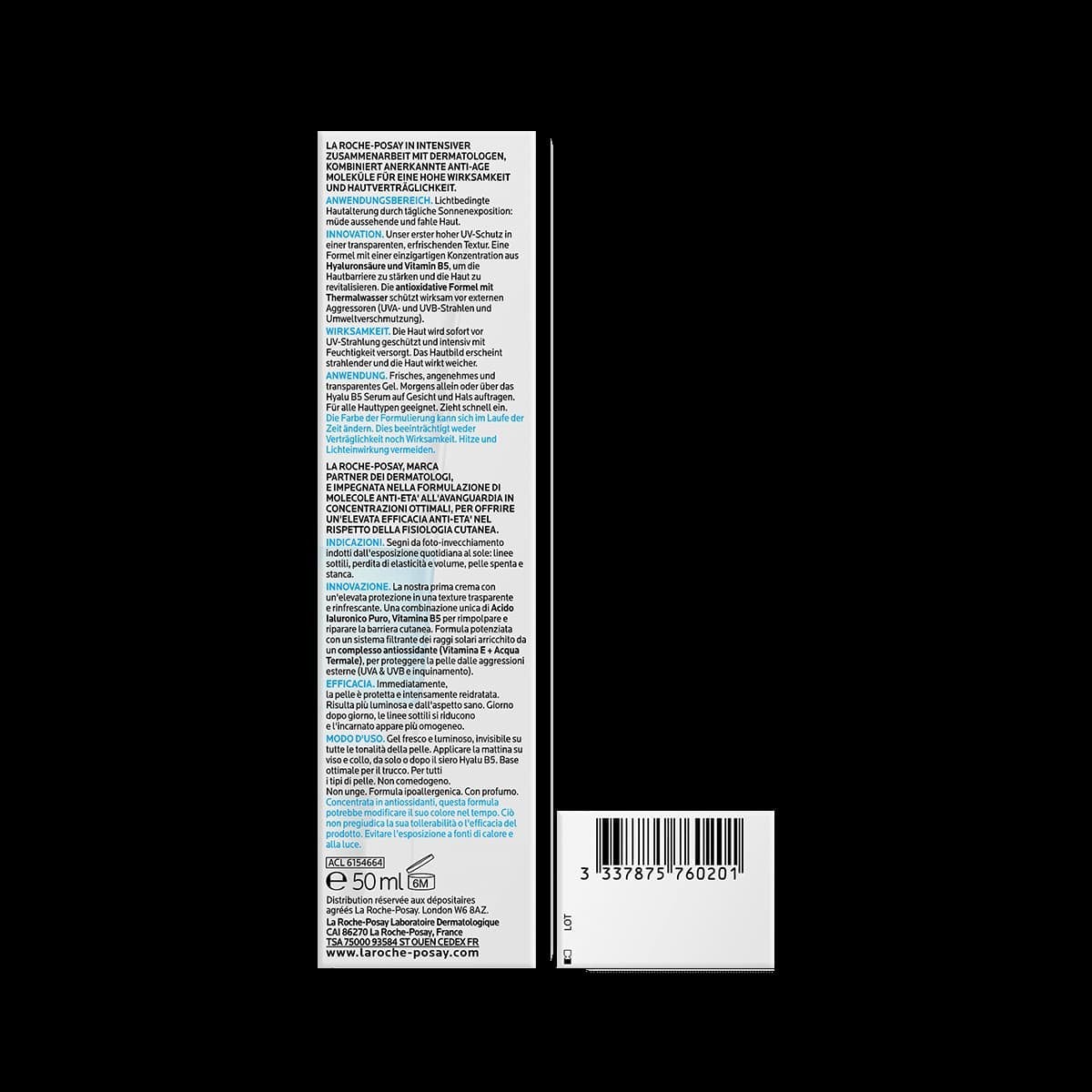 Hyalu B5 Aquagel Verpackung Rückseite