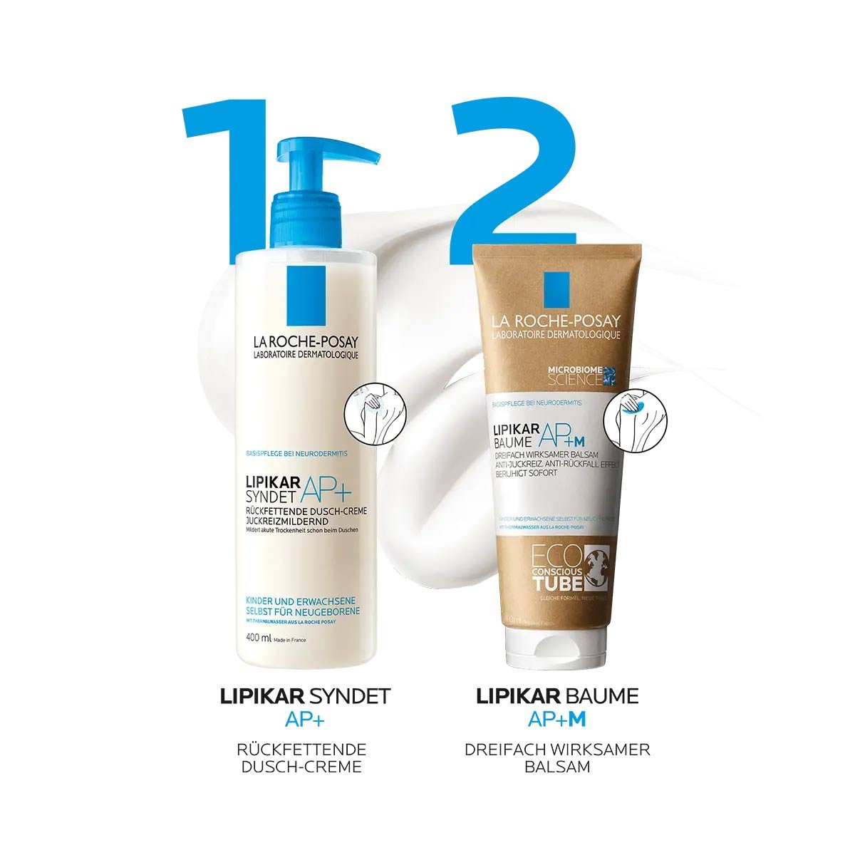 Lipikar Syndet AP+ und Lipikar Baume AP+M Eco Conscious