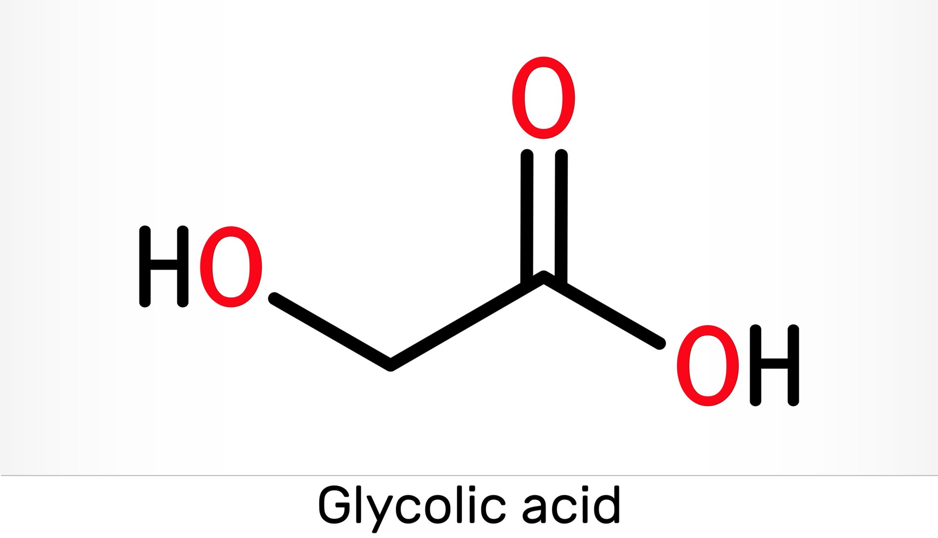 Glycolic acid – Glykolsäure Formel