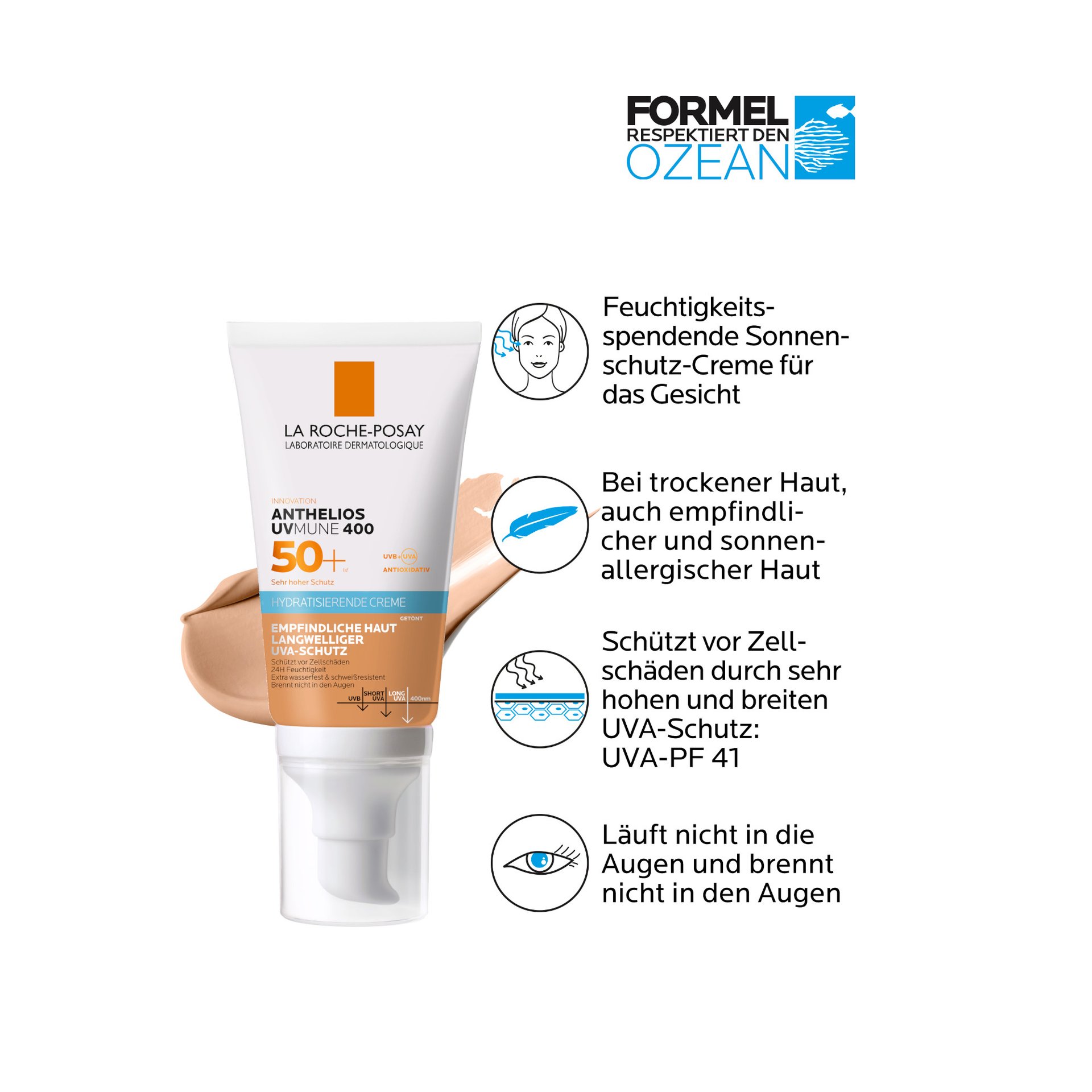 ANTHELIOS HYDRATISIERENDE GETÖNTE BB-CREME UVMUNE 400 LSF 50+ Erklärung