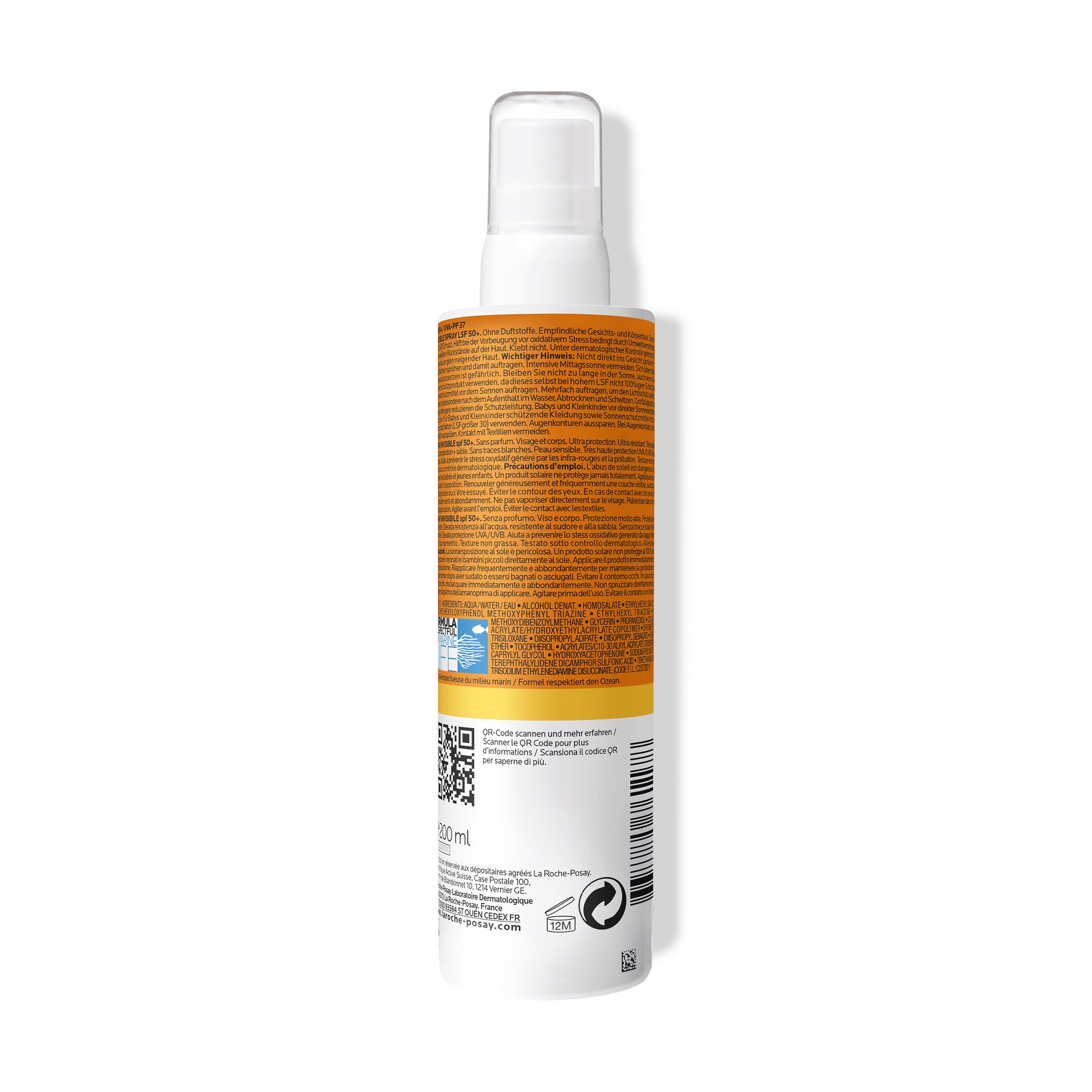 Anthelios InvisibleSpray ohne Parfum 50 200ml back