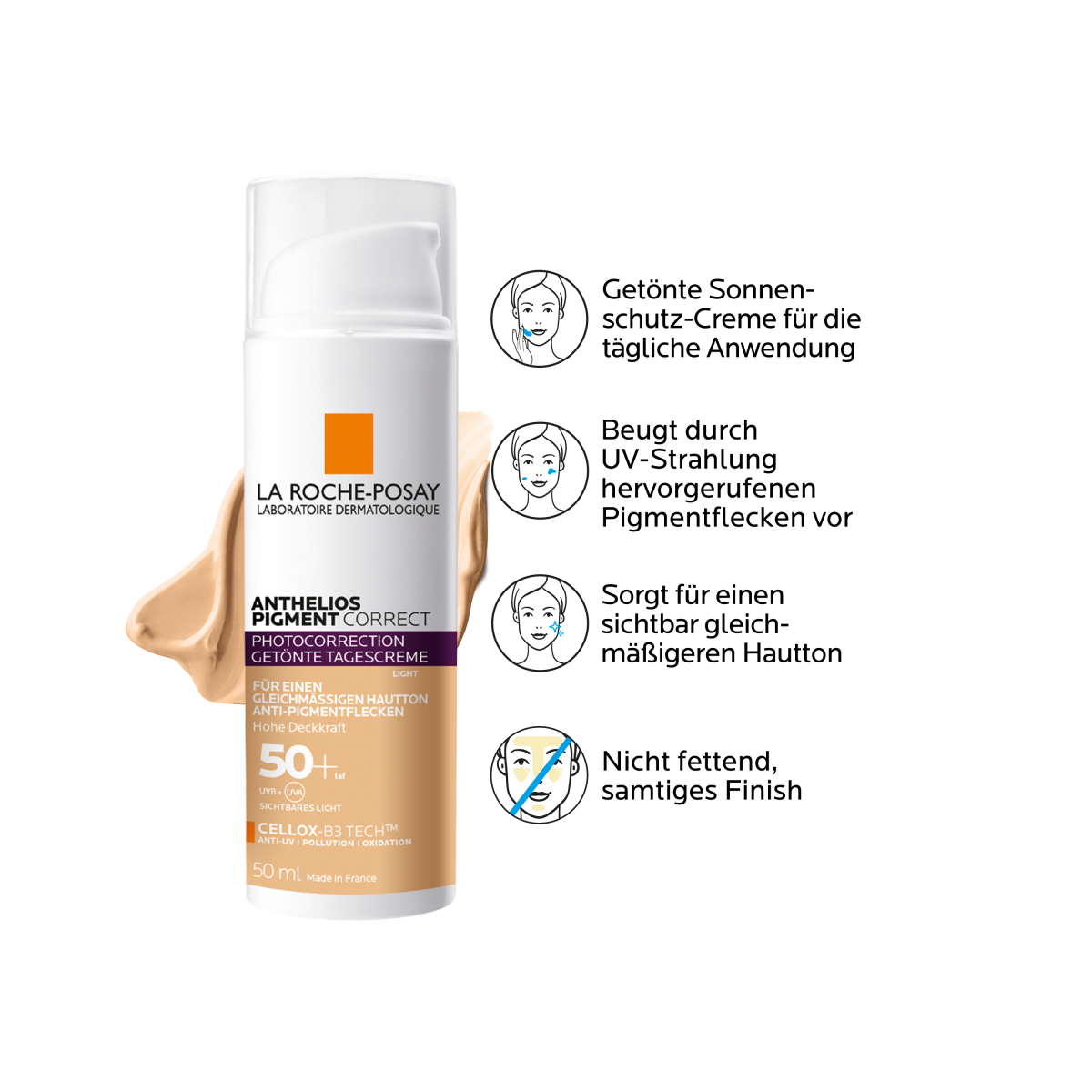 La Roche Posay Anthelios Pigment Correct 50 07 Sonnencreme Result