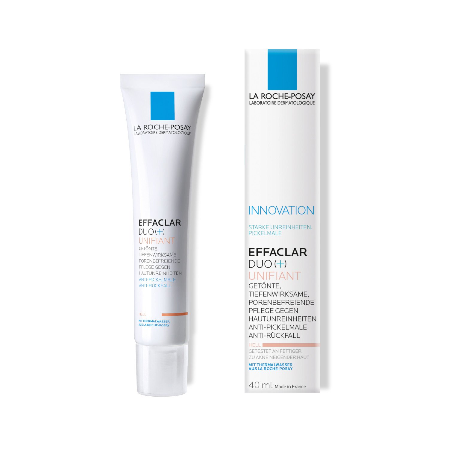3337875518451LaRochePosay12341031LAROCHEPOSAYEffaclarDuoPlusUnifianthell17AntiPickelpflegeBoxAndProd