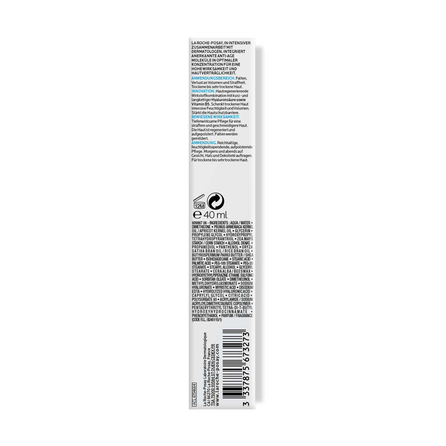 Hyalu B5 Reichhaltig Verpackung Rückseite