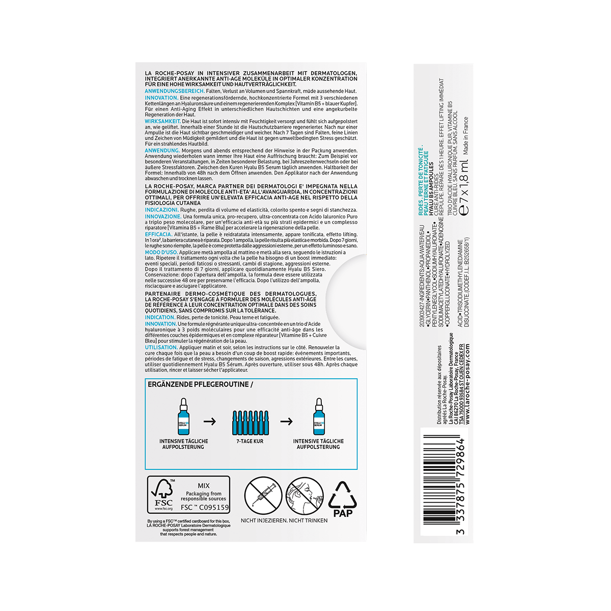 Hyalu B5 Ampullen Verpackung Rückseite
