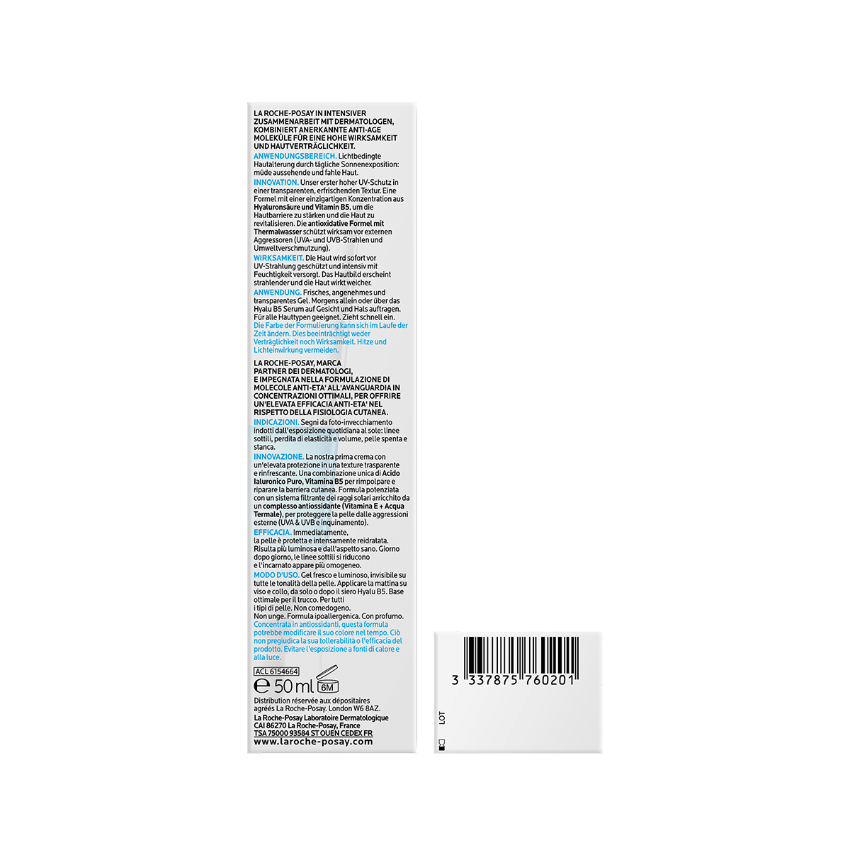 Hyalu B5 Aquagel Verpackung Rückseite