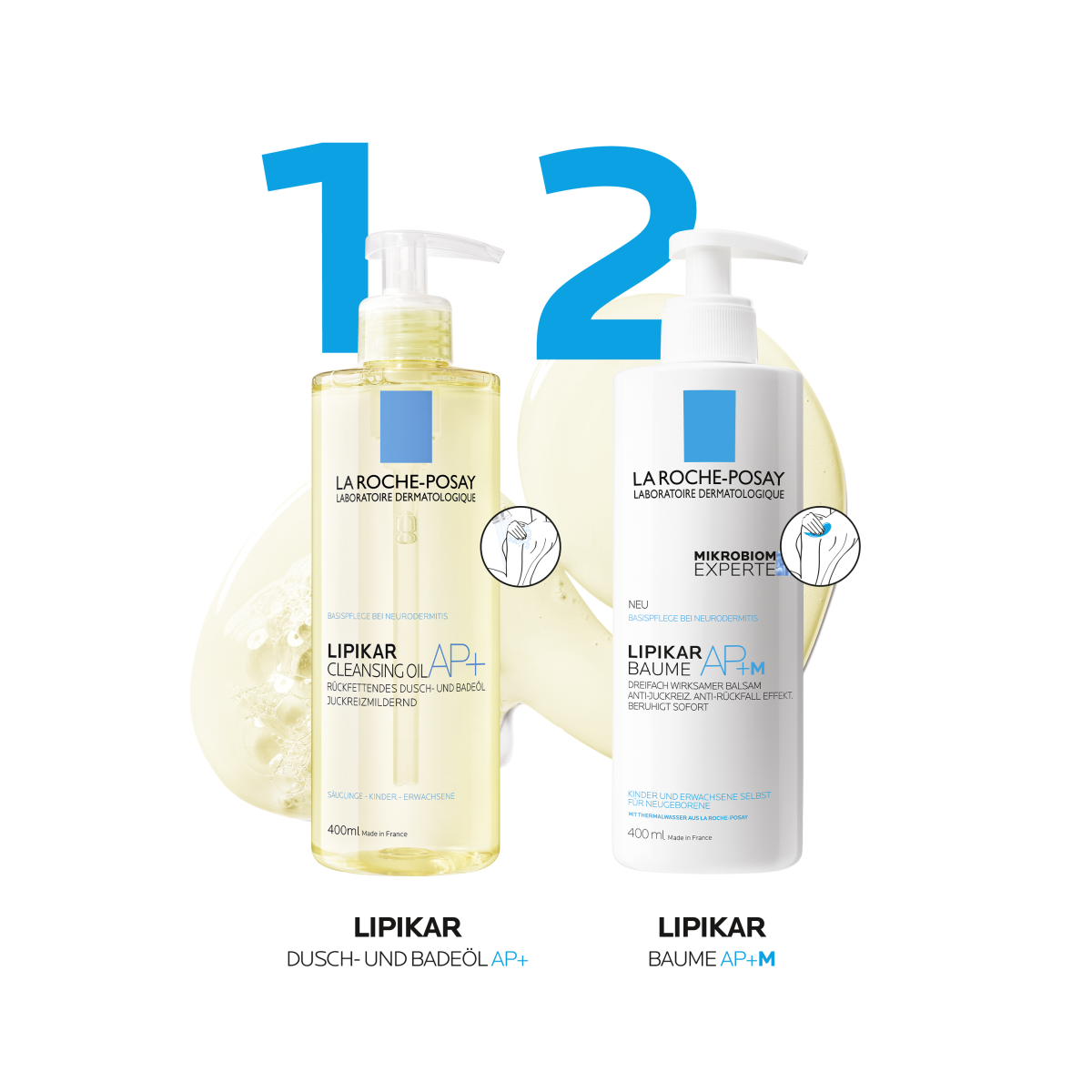 Lipikar Dusch- und Badeöl AP+ und Lipikar Baume AP+M