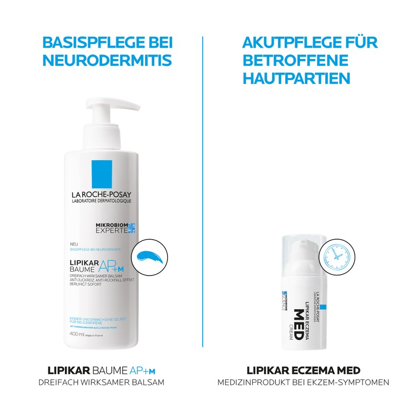 Lipikar Eczema Med und Lipikar Baume AP+M