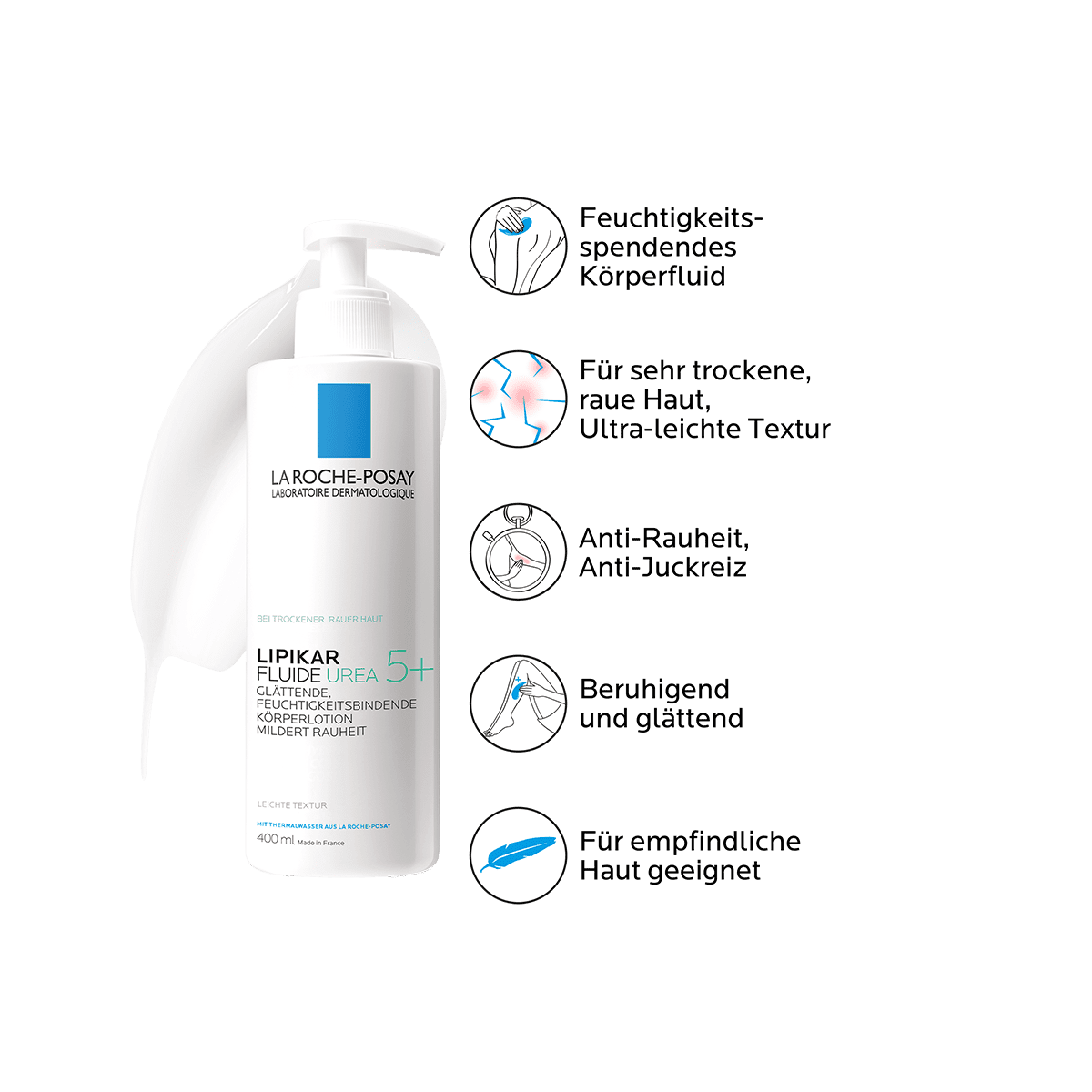Lipikar Fluid Urea 5+ Eigenschaften