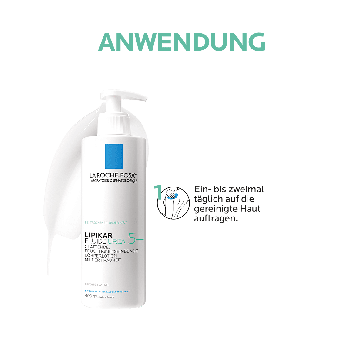 Lipikar Fluid Urea 5+ Anwendung