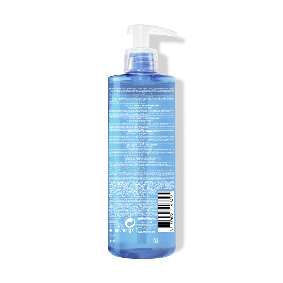 Lipikar Gel Lavant Rückseite