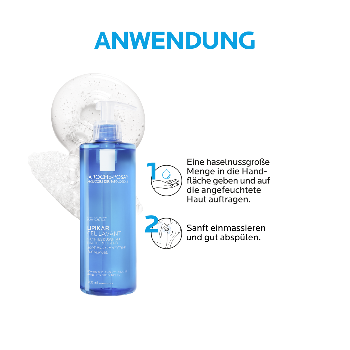 Lipikar Gel Lavant Anwendung