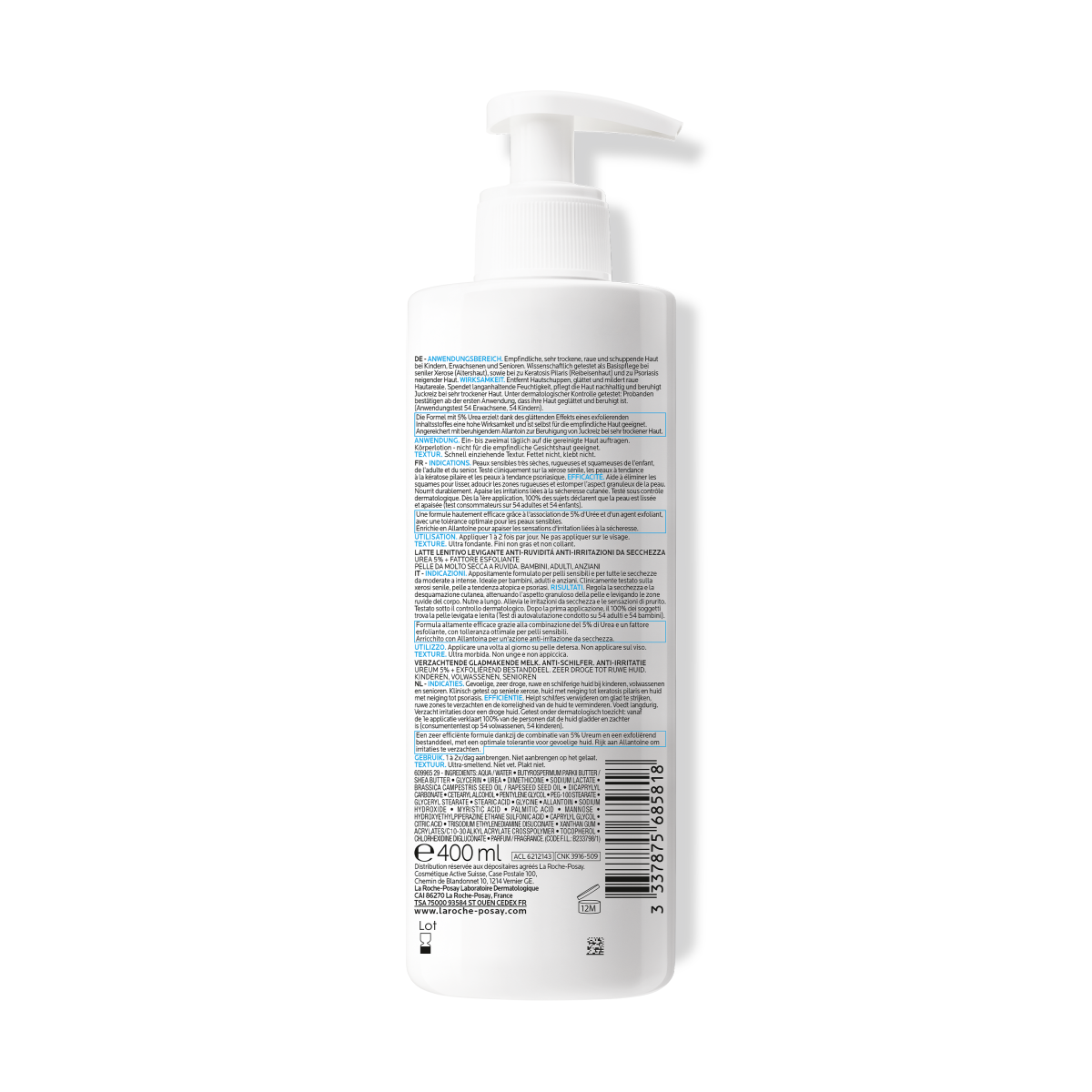 Lipikar Lait Urea 5+ Rückseite