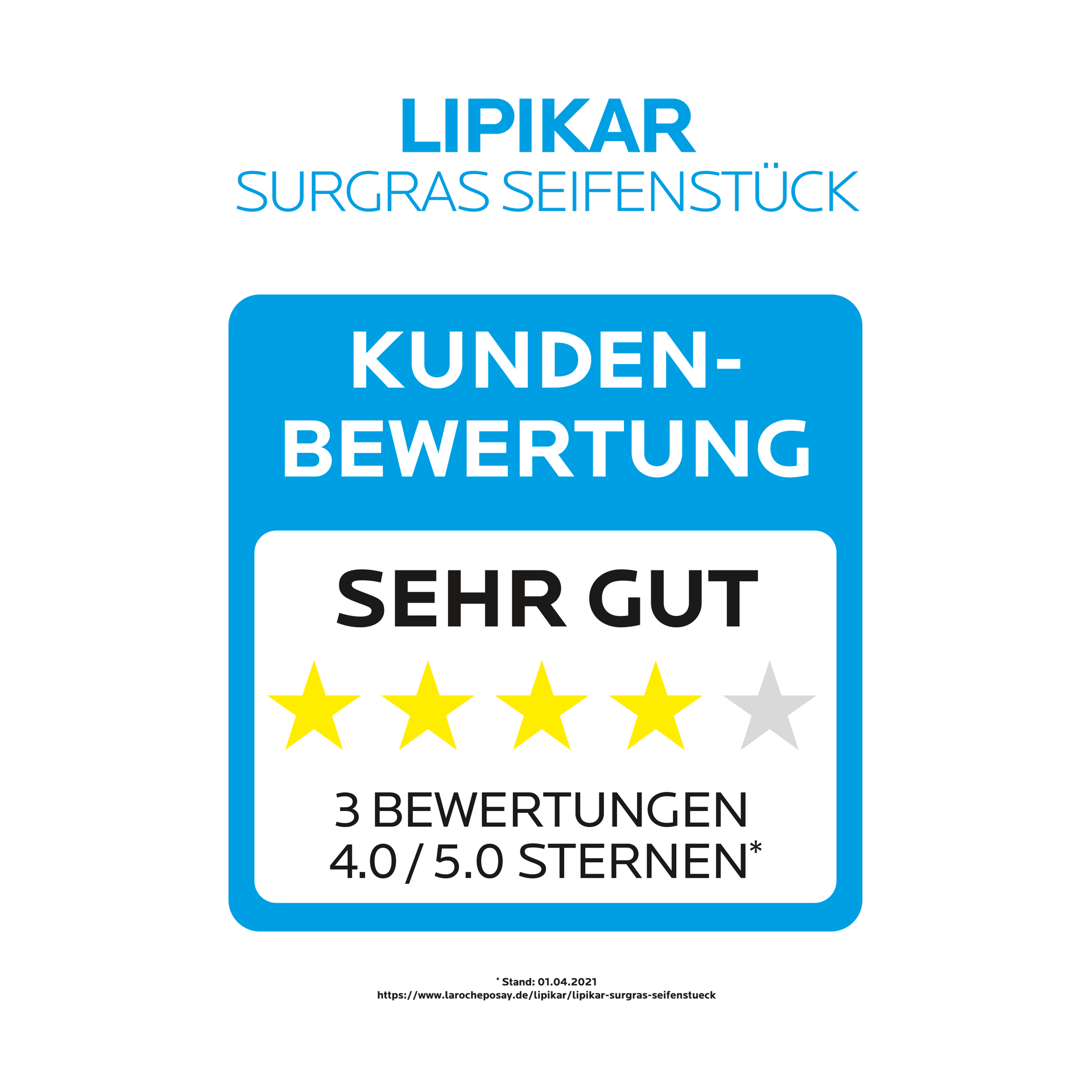 Lipikar Surgras Seifenstück Kundenbewertungen