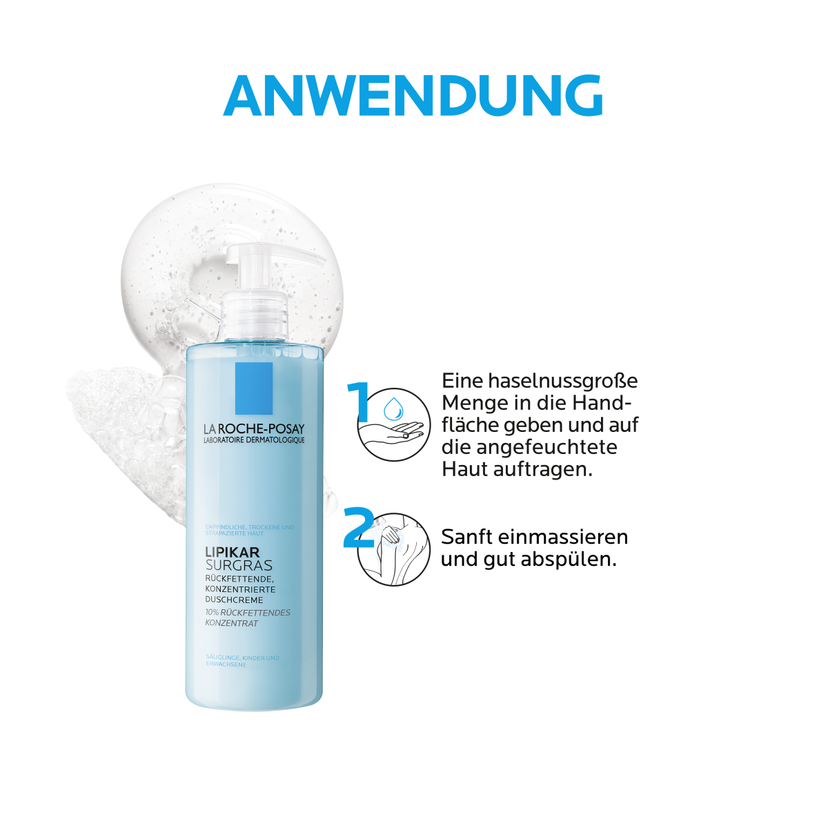 Lipikar Surgras Duschcreme Anwendung