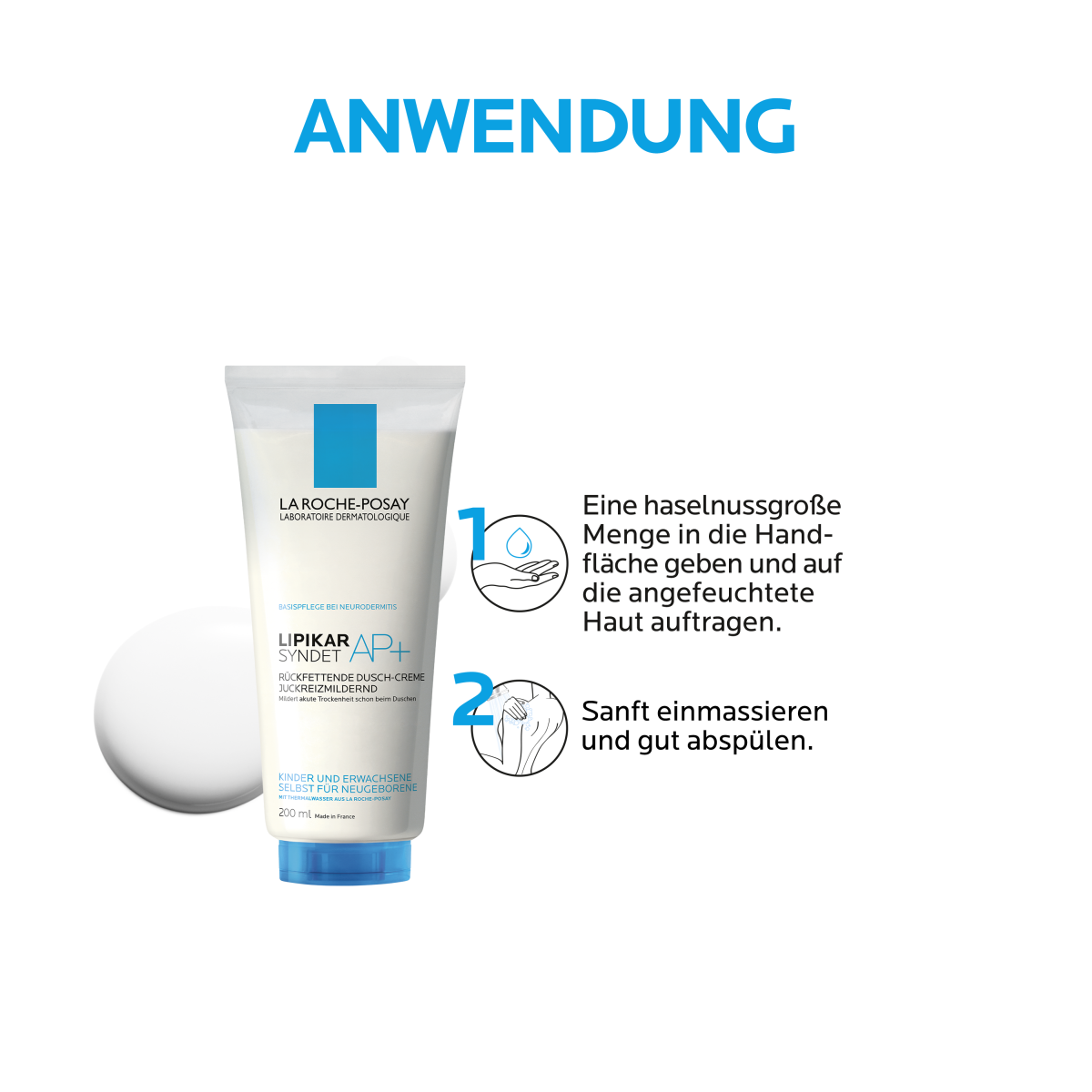 Lipikar Syndet AP+ Anwendung