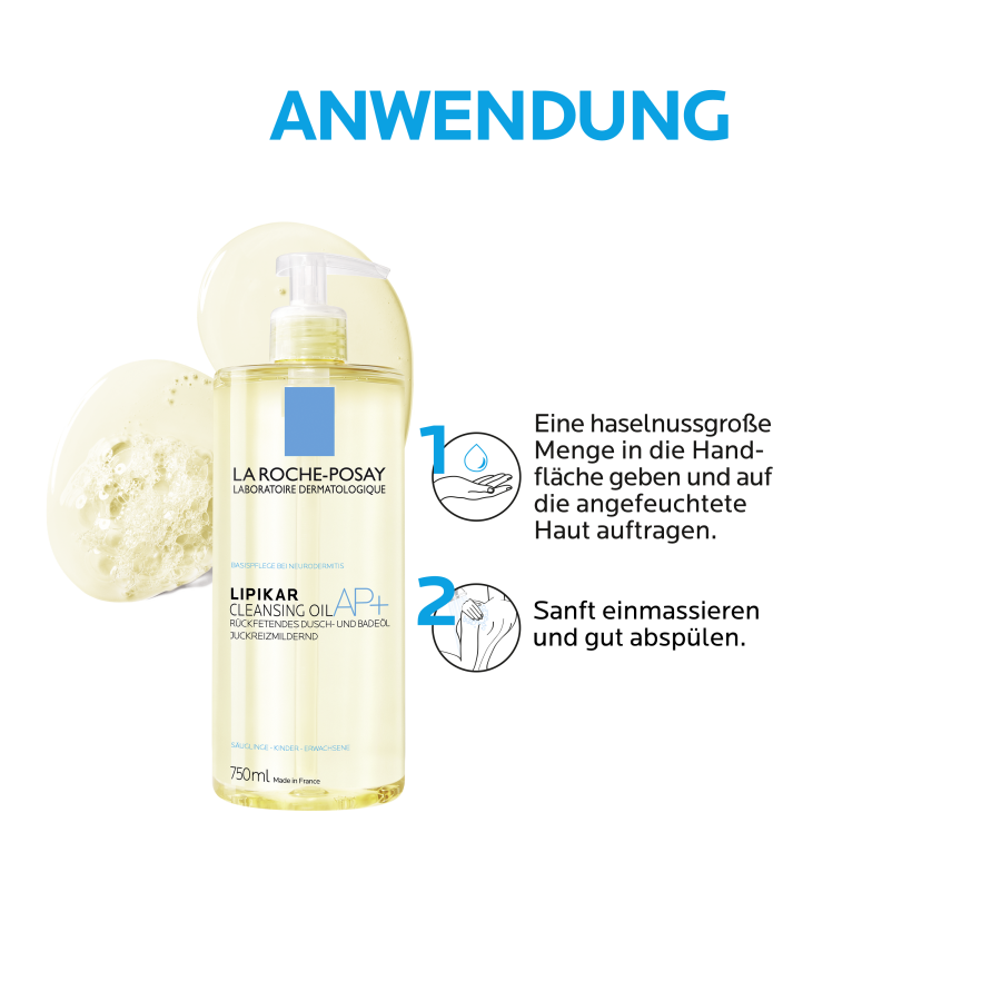 Lipikar Huile Lavante AP+ Anwendung
