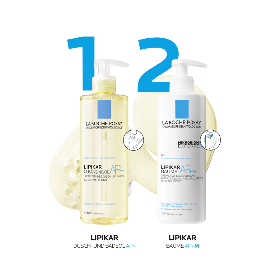 Lipikar Dusch- und Badeöl AP+ und Lipikar Baume AP+M