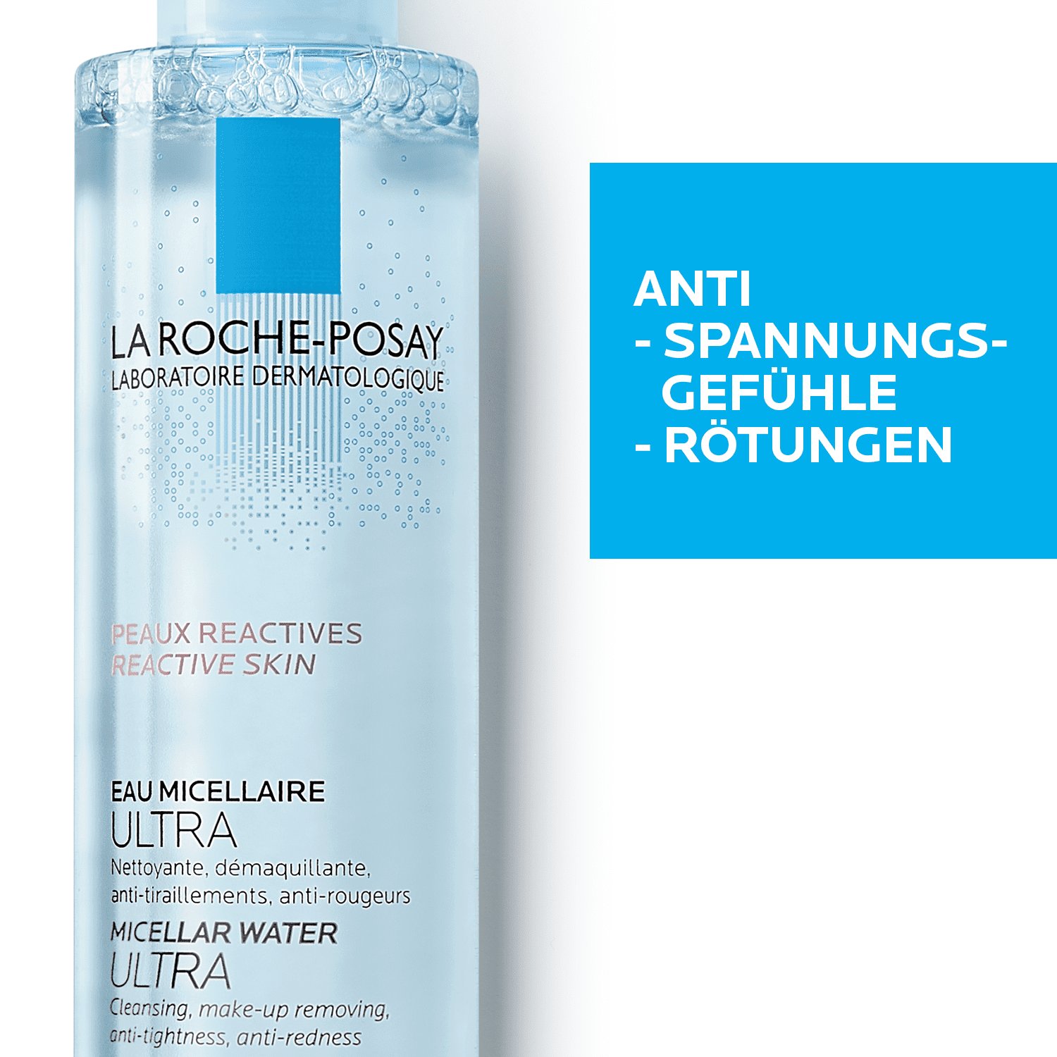 Mizellenwasser empfindliche reaktive Haut Front plus Text